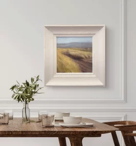 Oil painting of Castlegregory coastal dunes and sea grasses on the Dingle Peninsula along the Wild Atlantic Way, by Irish artist Deirdre Hayes
