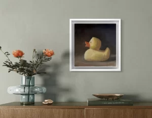 Rubber ducky painting by Deirdre Hayes