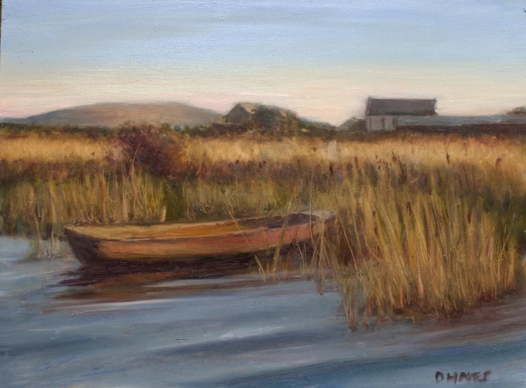 Lough beg Castlegregory painting by Deirdre Hayes