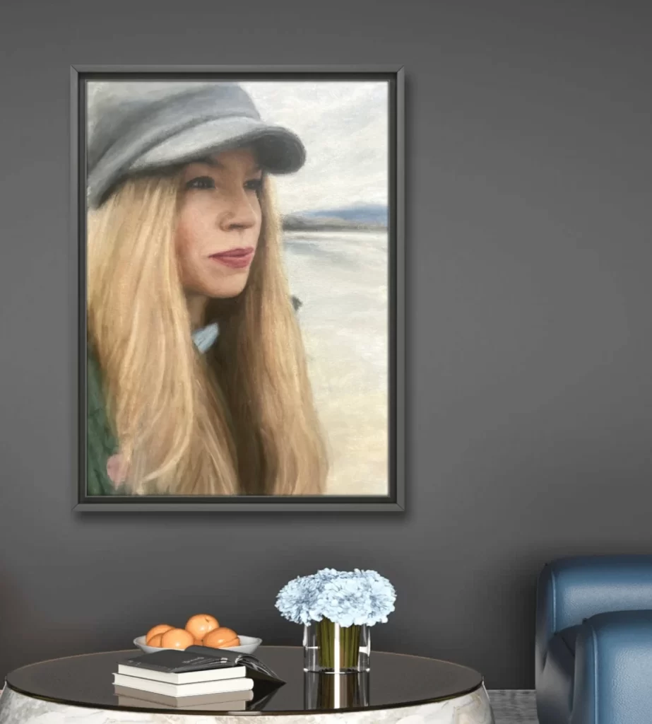 Self Portrait oil painting by Deirdre Hayes