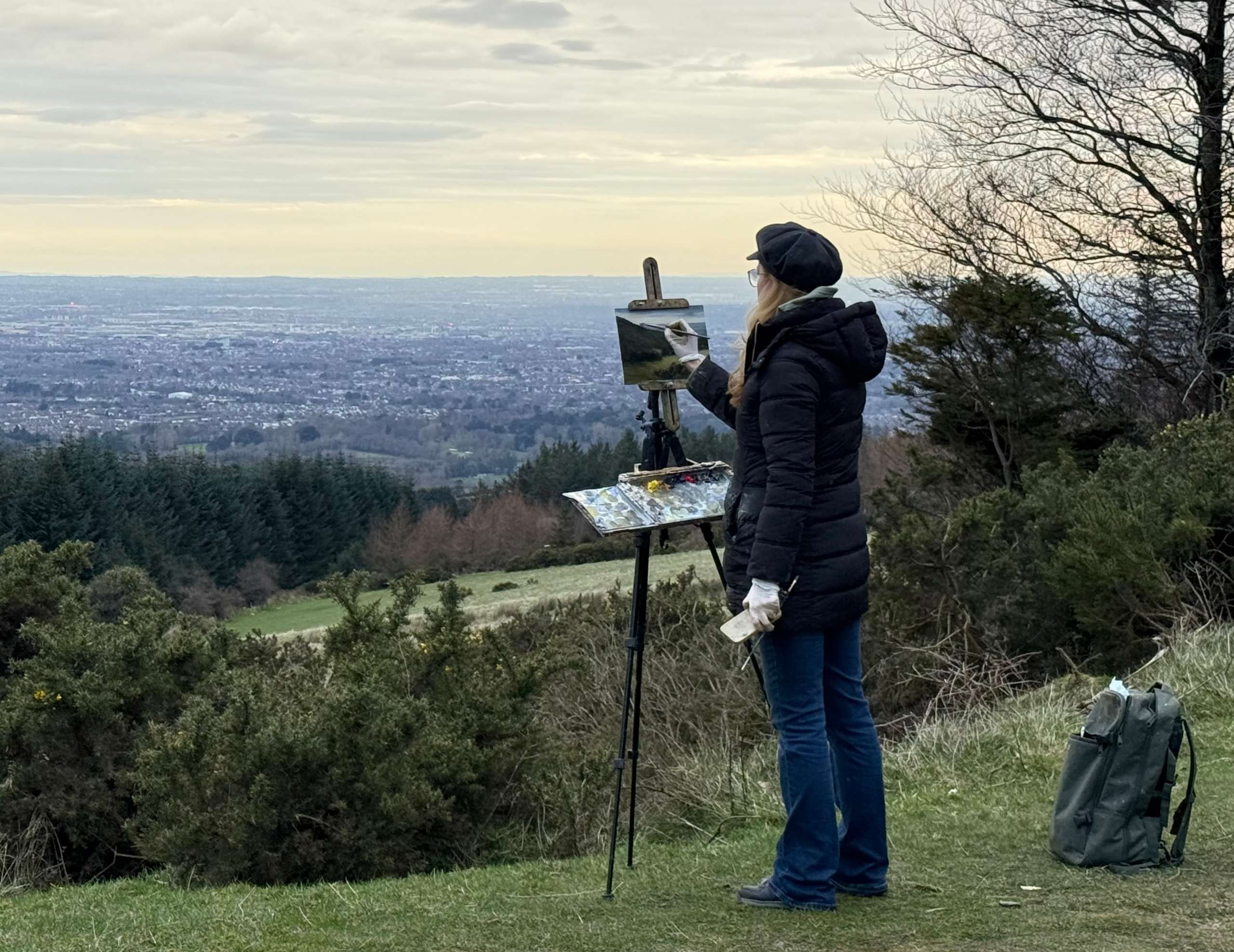 Painting Ticknock in the Dublin Mountains