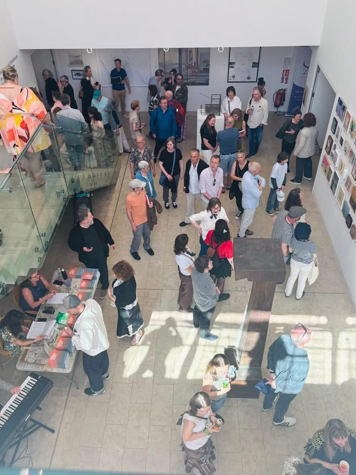 Visitors at Varnishing Day during the 196th RHA Annual Exhibition at the Royal Hibernian Academy in Dublin, .
